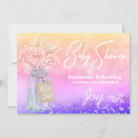 *~ Rustic Mason Jar Baby shower bébé Respiration