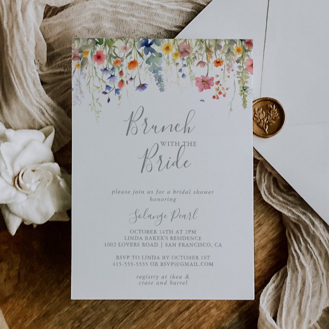 Invitation Rustic Meadow Brunch with the Bride Shower (Créateur téléchargé)