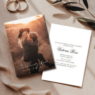 Invitation Rustic Miss À Mme Overlay Fête des mariées Photo