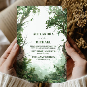 Invitation Rustic Mountain Fleur sauvage Boho Mariage
