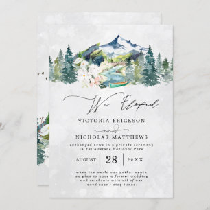 Invitation Rustic Mountain Forest À feuillage persistant Mari