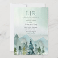 Rustic Mountain Forest Evergreen Tree Wedding