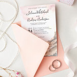 Invitation Rustic Mountain Range Watercolor Pink Sky Wedding<br><div class="desc">When it comes to wedding stationery woodland styles kick off the theme for a magical evening or an entire wedding weekend in the mountains Set the tone of your rustic wedding with this mountain-inspired design featuring a watercolor mountain scene background.</div>