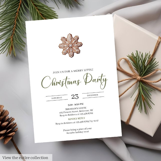 Invitation Rustic Neutral Earthy Minimalist Cozy Holiday Xmas (Rustic Neutral Earthy Minimalist Cozy Holiday Christmas Party)