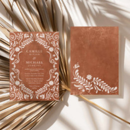 Invitation Rustic Papel Picado Mariage mexicain