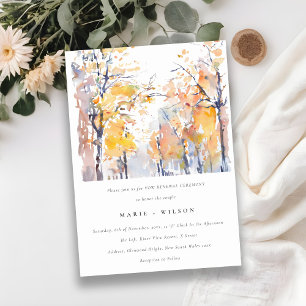 Invitation Rustic Pastel Automne Automne Paysage Renouvelleme