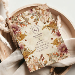 Invitation Rustic Pastel Mariage botanique