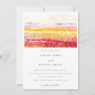 Invitation Rustic Spring Campagne Floral Paysage Mariage