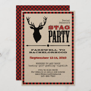 Invitation Rustic Stag