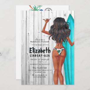 Invitation Rustic Summer Surf Beach Voyage Bachelorette Week-