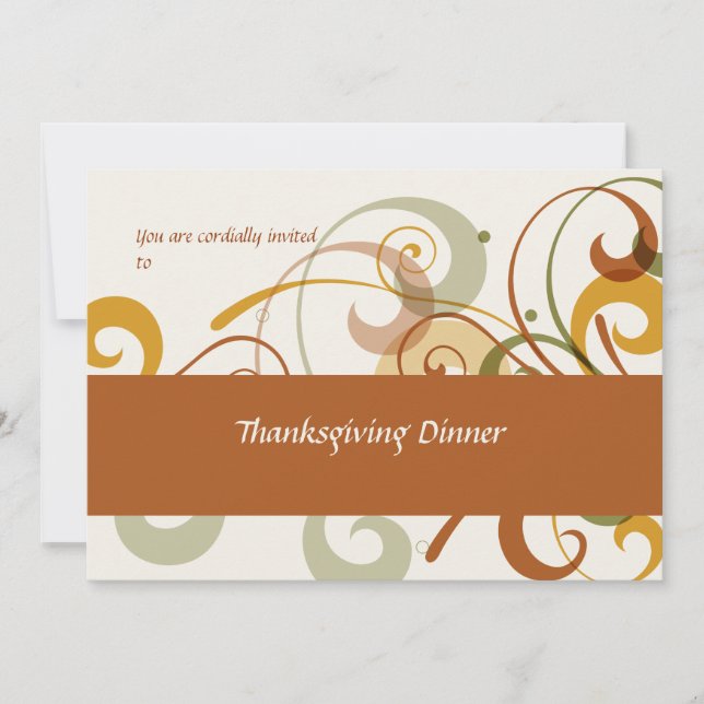 Invitation Rustic Swirls (Devant)