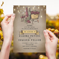 Rustic Vintage Retro Vineyard Mariage