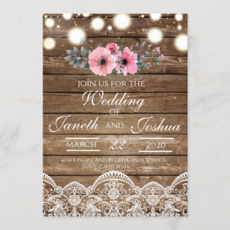 Invitation Rustic Wedding Invitation, Country Wedding