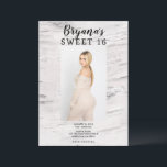 Invitation Rustic White Birch Photo tendance Modern Sweet 16<br><div class="desc">Customisez comme vous voulez.</div>