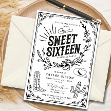 Rustic Wild West Sweet sixteen fête d'anniversaire