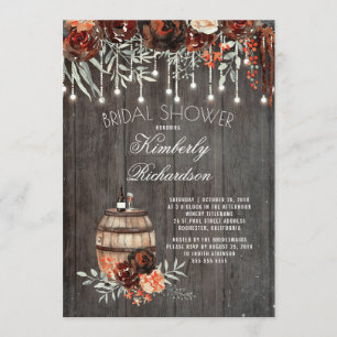Invitation Rustic Winal Lumières Florales Bourgogne Fête des