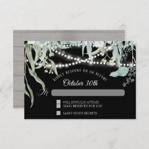 Invitation Rustic Winery Eucalyptus Twinkle éclat Wood RSVP