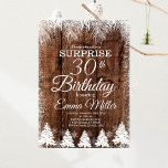 Invitation Rustic Winter 30th Birthday Party<br><div class="desc">Rustic Winter 30th Birthday Party Invitation. Ce design est agrémenté de jolis arbres moelleux aquarellés sur un arrière - plan de bois rustique. Cliquez sur le bouton personnaliser pour plus de flexibilité dans la modification du texte ou le déplacement des graphiques. Contactez-nous si vous avez besoin que cette conception s'applique...</div>