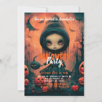 Rustic Witch Bats Citrouille Halloween Party