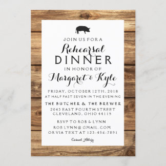 Invitation Rustic Wood