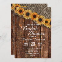 Invitation Rustic Wood & Burlap