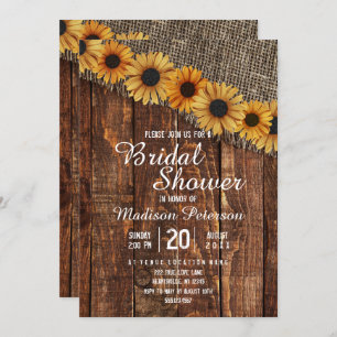 Invitation Rustic Wood & Burlap