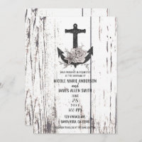 Rustic Wood Coastal Beach Ancre Mariage