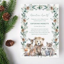 Rustic Woodland Adventure Attend le Baby shower