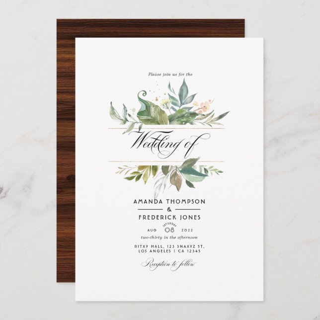 Invitation Rustic Woodland Country Barne Mariage Photo (Devant / Derrière)
