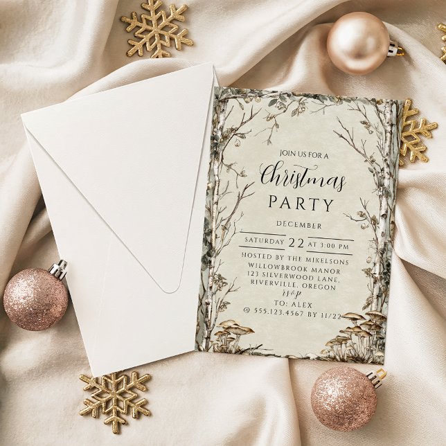 Invitation Rustic Woodland Winter Christmas (Créateur téléchargé)