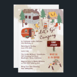 Invitation Rustic Woodsy laisse aller Camping Fête du 21e ann<br><div class="desc">Vous et vos amis aurez une explosion tout en prenant des distances en toute sécurité lors de ce voyage de camping amusant en plein air sur le thème "Let's Go Camping" design 21st Birthday Party week-end de fête. Conception composite par Holiday Hearts Designs (droits réservés).</div>