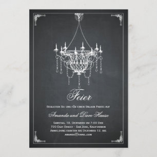 Invitation Rustikaler Kronleuchter Party-Einladungen
