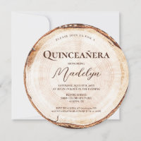 Rustique 15e anniversaire Quinceanera Wood Grain