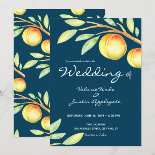 Invitation Rustique Aquarelle Doux Mariage