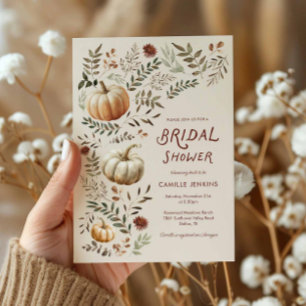 Invitation Rustique Automne Citrouille Douche nupt