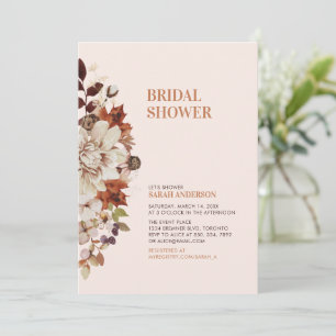 Invitation Rustique Automne Floral Bridal