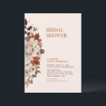 Invitation Rustique Automne Floral Bridal<br><div class="desc">Célébrez votre journée spéciale avec cette élégante invitation à la douche nuptiale. Cette décoration est composée d'un bouquet de fleurs d'automne avec un thème de couleur marron et rose. Cette invitation wedding shower sera parfaite pour une soirée thématique automne/automne. D'autres invitations et fournitures de fête sont disponibles dans ma boutique...</div>