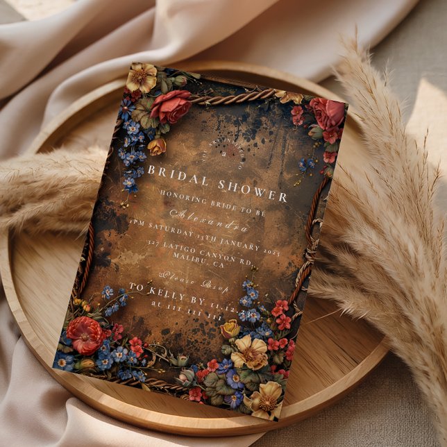 Invitation Rustique Automne Floral Fête de Mariage (Créateur téléchargé)