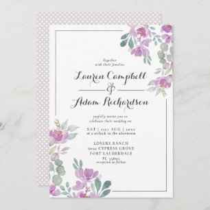 Invitation Rustique Blush rose Eucalyptus Mariage Invi