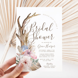 Invitation Rustique Boho Bridal