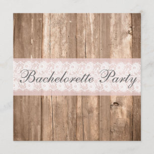 Invitation rustique chic minable de partie de