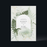 Invitation Rustique Chic Wild Forest Fern Mariage Invi<br><div class="desc">Ce design présente une végétation luxuriante et une typographie classique. C'est la combinaison parfaite de l'élégance chic et de la beauté.</div>