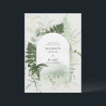 Invitation Rustique Chic Wild Forest Fern Mariage Invi<br><div class="desc">Ce design présente une végétation luxuriante et une typographie classique. C'est la combinaison parfaite de l'élégance chic et de la beauté.</div>