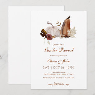Invitation Rustique Citrouille Genre Reveillez