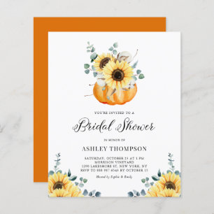 Invitation Rustique Citrouille Tournesol Bridal Do
