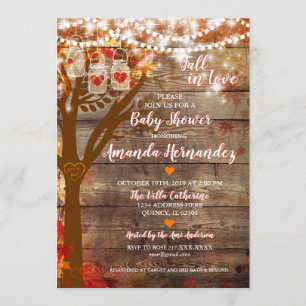 Invitation rustique de baby shower d'automne de