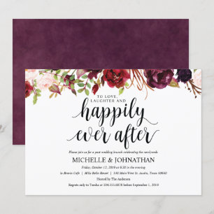 Invitation rustique de brunch de mariage de