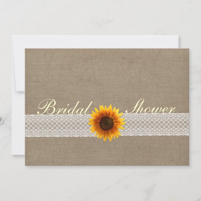 Invitation rustique de Fête de la mariée de (Devant)