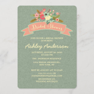 Invitation rustique de Fête de la mariée des