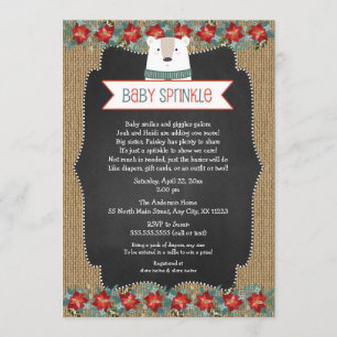invitation Rustique de l'ours polaire d'hiver